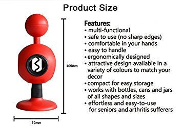 8in1 Universalus namų virtuvės įrankis, atidarytuvas butelių, stiklainių, Juodas