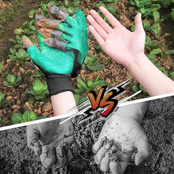 „Garden Genie“ specializuotos sodo pirštinės, vandeniui atsparios su nagais – kasimui, sodinimui, ravėjimui, sėjai