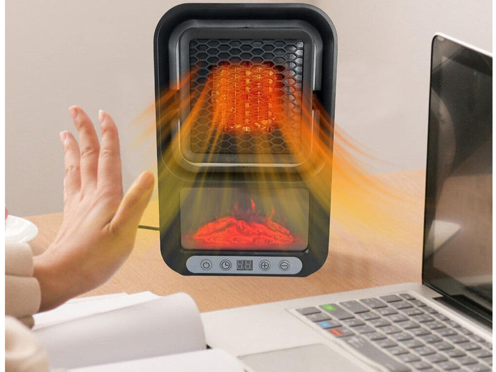 500W Elektrinis šildytuvas su apšviestu židinio imitacija