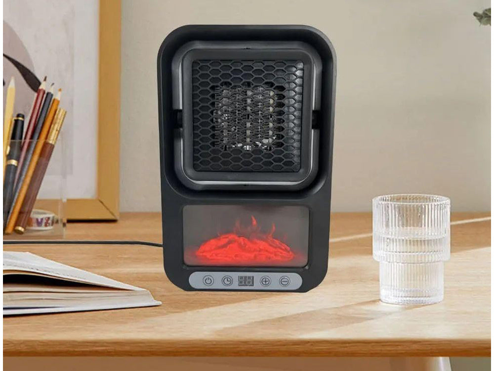 500W Elektrinis šildytuvas su apšviestu židinio imitacija