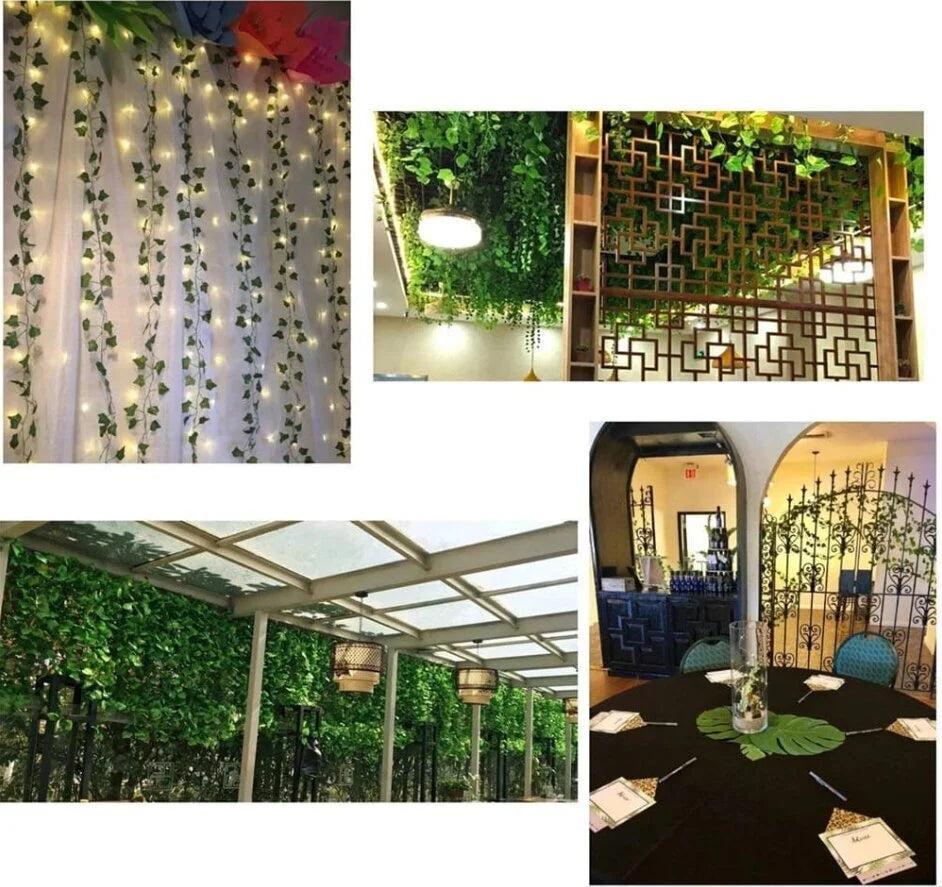 LED šviesos užuolaida girlianda su gebenėmis 10 m x 100 LED
