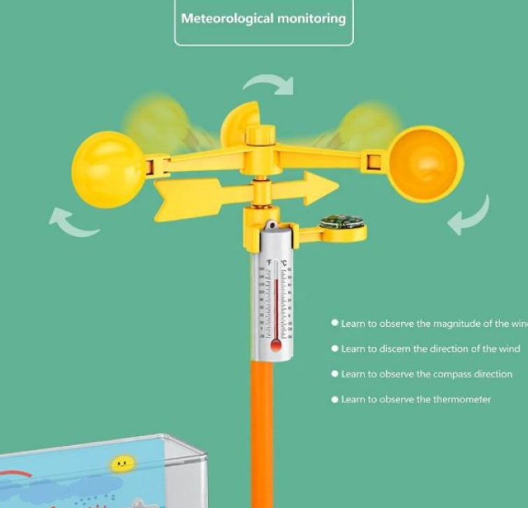 Vaikiškas interaktyvus lavinimo konstruktorius, jaunojo meteorologo rinkinys – „Stem“ meteorologijos stotis eksperimentams