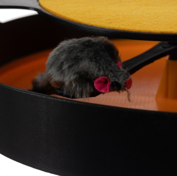 Žaislas katėms - ratas su pele ir drąskykle