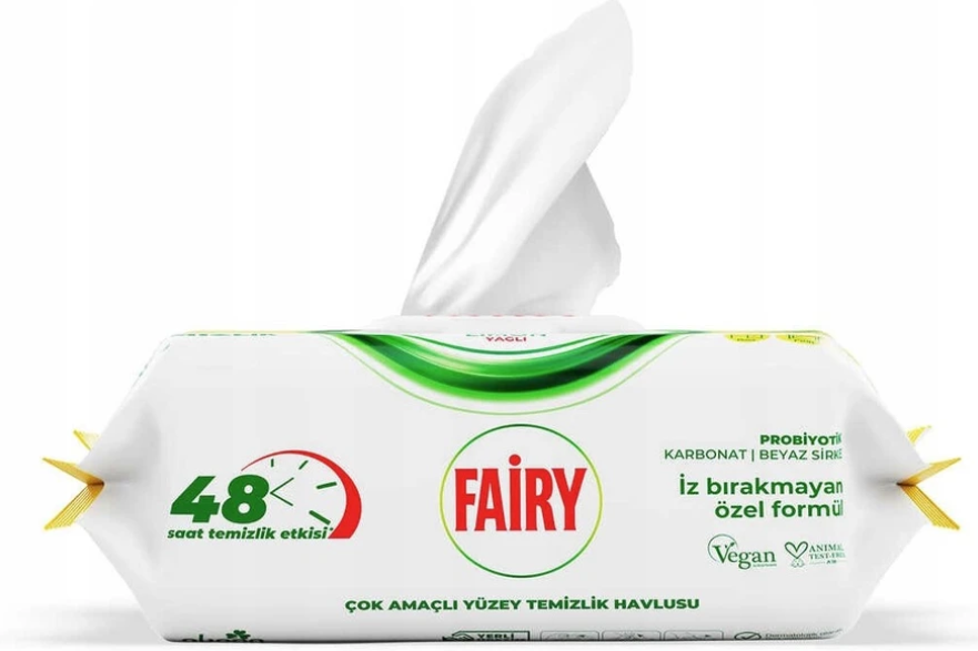 Drėgnos servetėlės Fairy Citrinos kvapo, įvairiems paviršiams, 100 vnt.