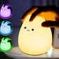 LED RGB "Katinas" naktinė paliečiama lempa, šviestuvas silikoninė