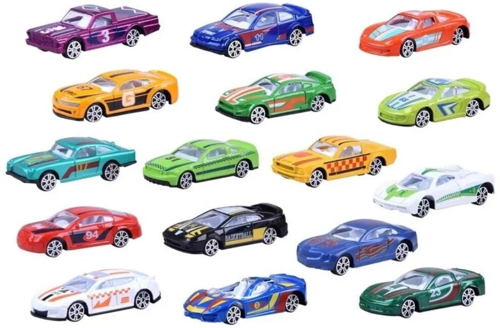 Hautton Die-Cast mini lenktyninių automobilių rinkinys, 16 vnt