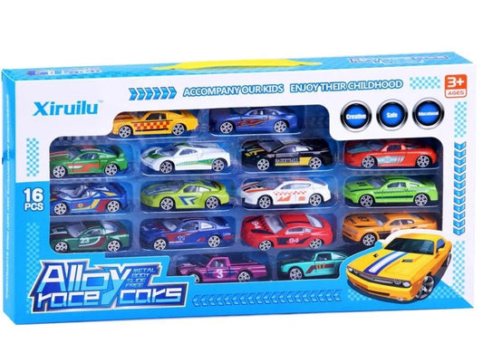 Hautton Die-Cast mini lenktyninių automobilių rinkinys, 16 vnt