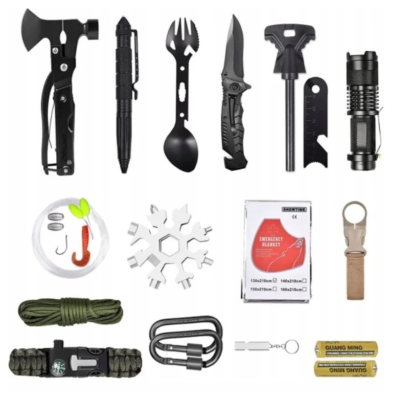 Išgyvenimo daugiafunkcinis rinkinys Mega Survival Multitool Kit 62in1, 4.5cm