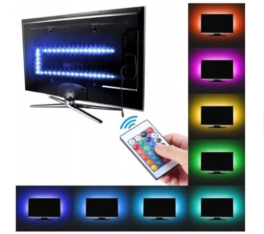 Led RGB Tv juosta su pultu 1M