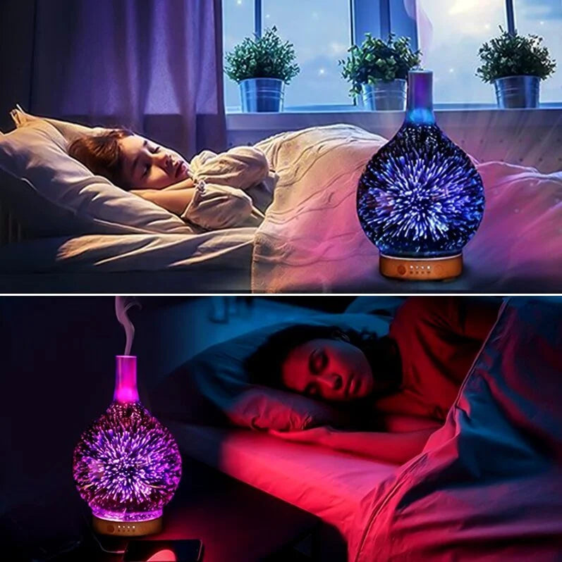 3in1 Oro drėkintuvas ir aromatų difuzorius,su Rgb LED apšvietimu, 24cm