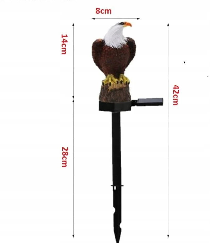 Sodo dekoracija saulės lempa, šviestuvas – erelis