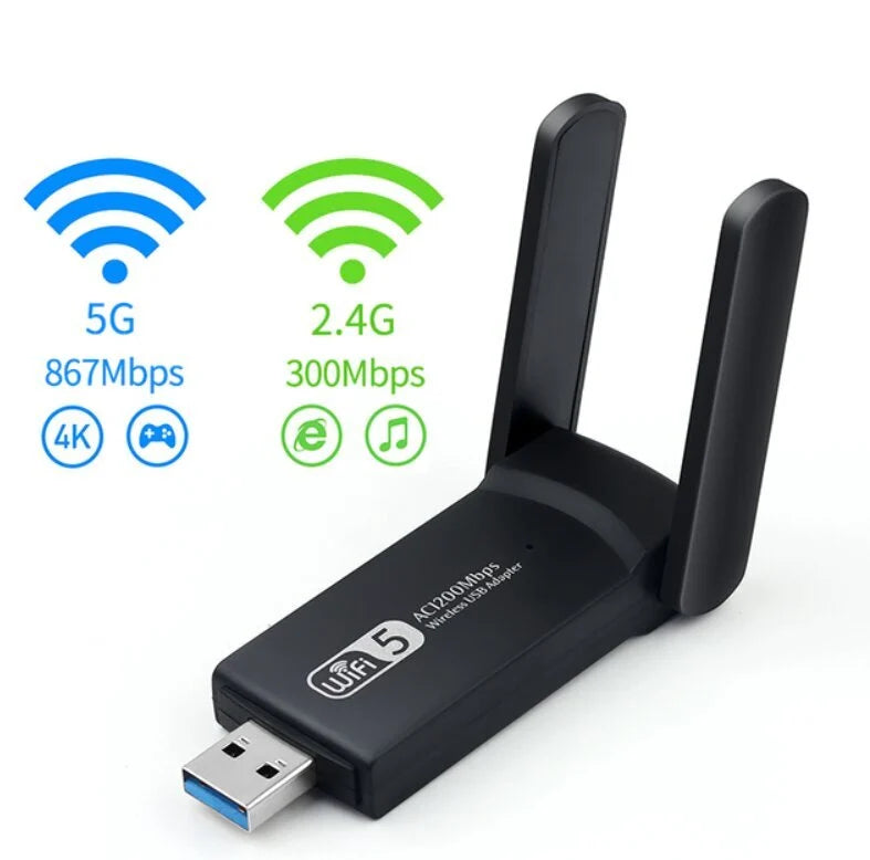 WD-4605AC belaidis USB 3.0 tinklo plokštė 1200Mbps dviejų juostų 2.4G 5.8GHz WiFi adapteris nešiojamam kompiuteriui