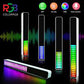 RGB LED MODERNI šviesos lempa, kuri reaguoja i MUZIKOS RITMĄ.